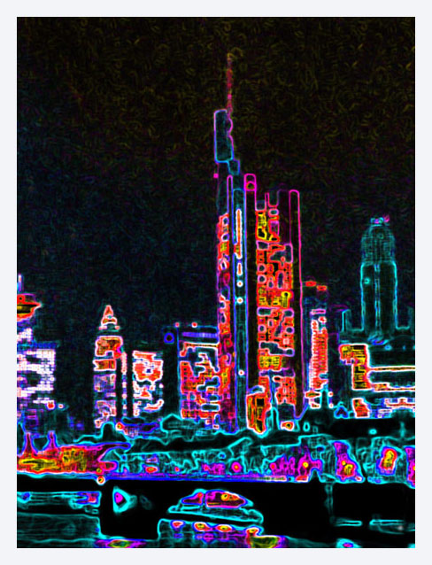 Kunstdruck - Frankfurt Skyline no2