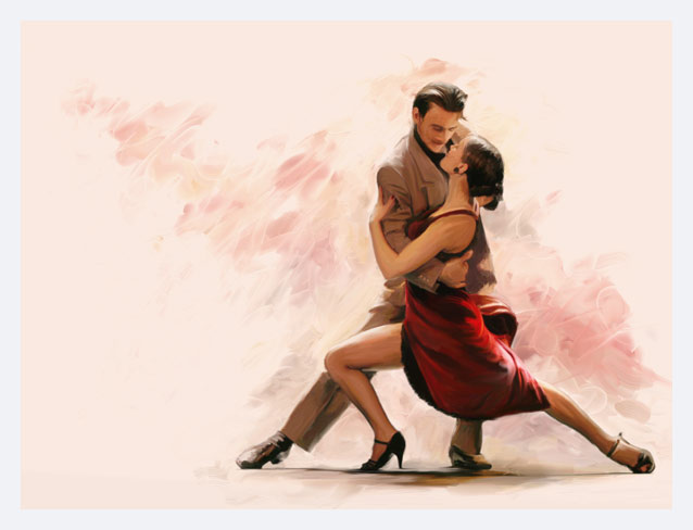 Kunstdruck - Poster - Tanz tango no3